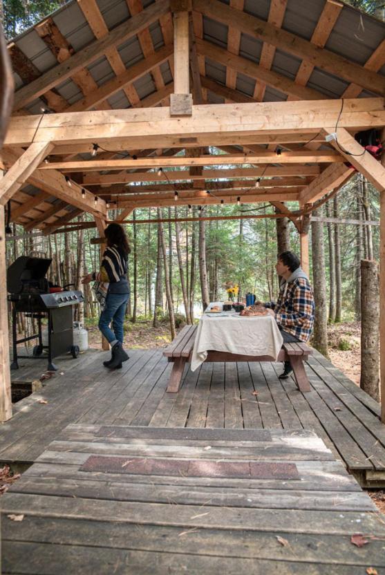Vila Aux Tipis De La Riviere Sauvage Saint Romain Exteriér fotografie